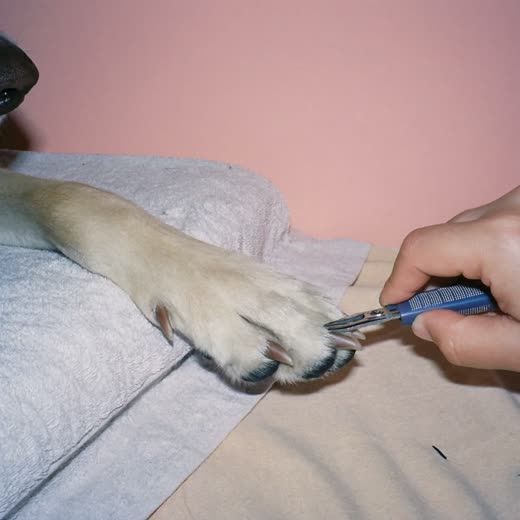 A dog's paw during a nail trim